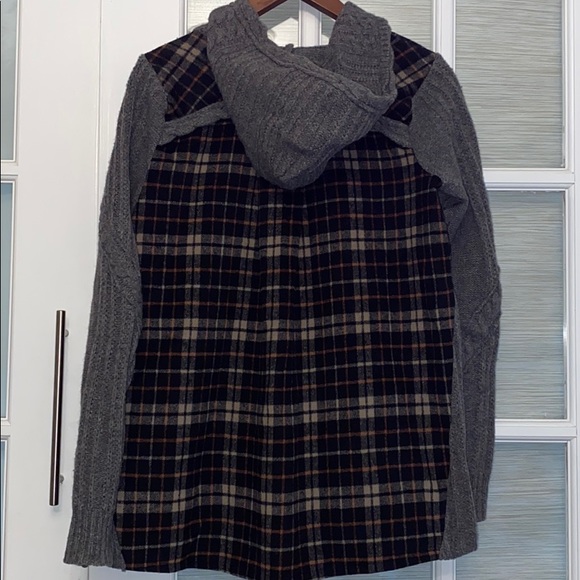 Anthropologie zip up hooded sweater - Sz L - Picture 4 of 8